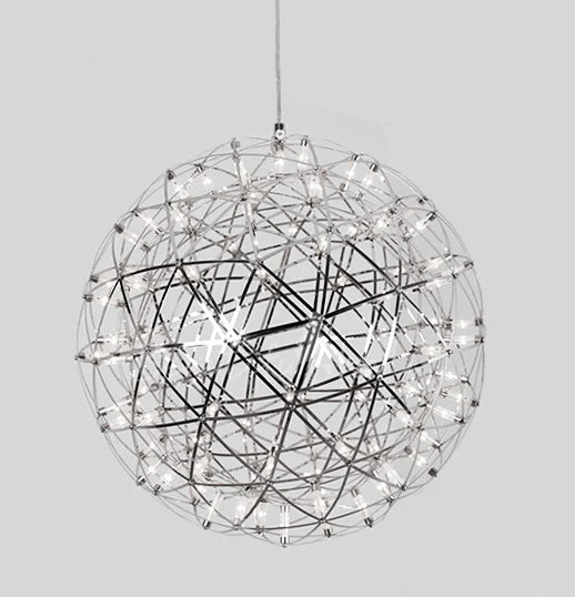 Firework Starburst Chandelier Chrome Fawkes Silver / Gold Pendant Light - Various Sizes
