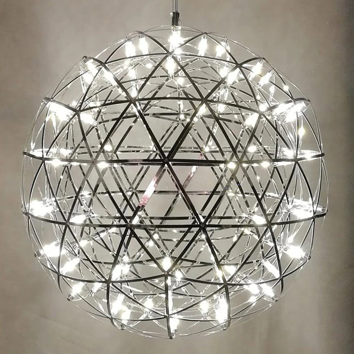 Firework Starburst Chandelier Chrome Fawkes Silver / Gold Pendant Light - Various Sizes