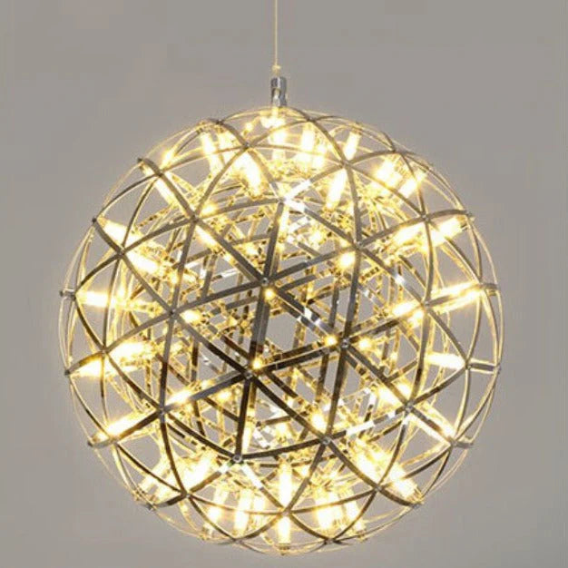 Firework Starburst Chandelier Chrome Fawkes Silver / Gold Pendant Light - Various Sizes