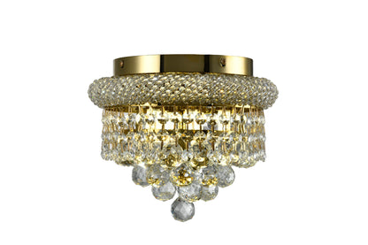 Grose Gold Crystal Flush Ceiling Chandelier Small