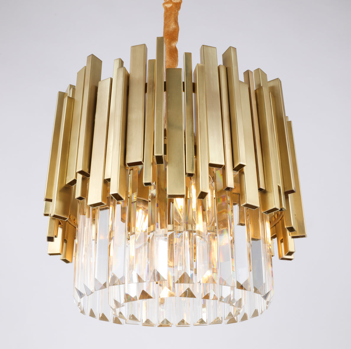 Miraggio Gold Round Crystal Chandelier Small - 40cm