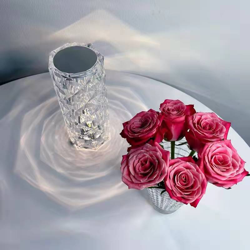 Rose Halo LED Touch Table Lamp