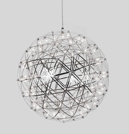 Firework Starburst Chandelier Chrome Fawkes Silver / Gold Pendant Light - Various Sizes