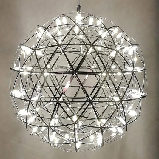 Firework Starburst Chandelier Chrome Fawkes Silver / Gold Pendant Light - Various Sizes