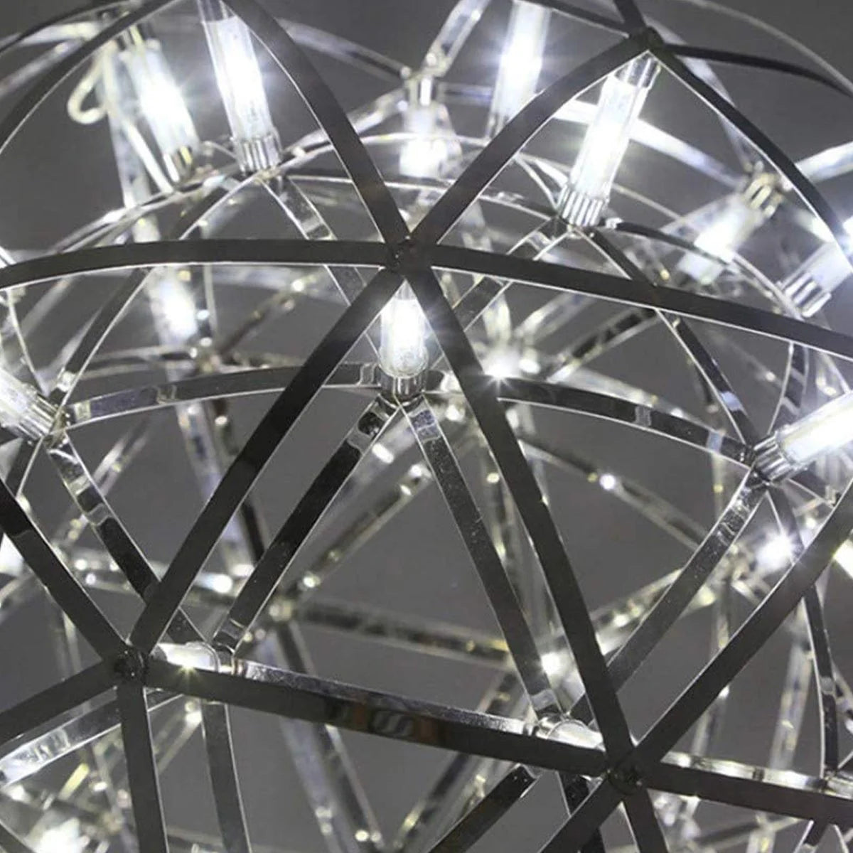 Firework Starburst Chandelier Chrome Fawkes Silver / Gold Pendant Light - Various Sizes