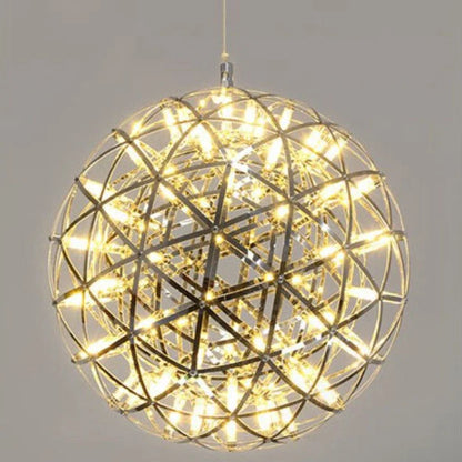 Firework Starburst Chandelier Chrome Fawkes Silver / Gold Pendant Light - Various Sizes