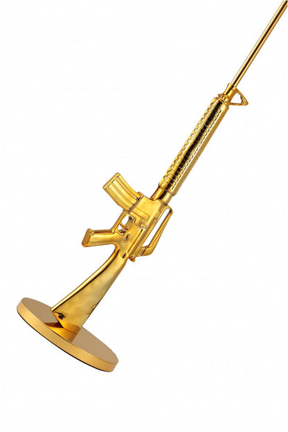 M16 Gold Gun Floor Lamp