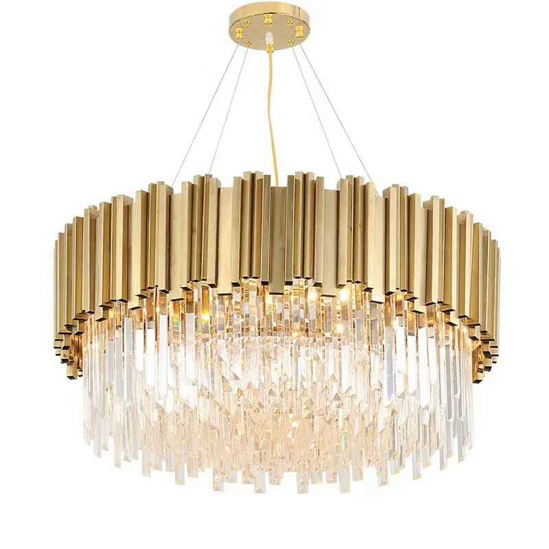 Miraggio Gold Round Crystal Chandelier Large - 80cm