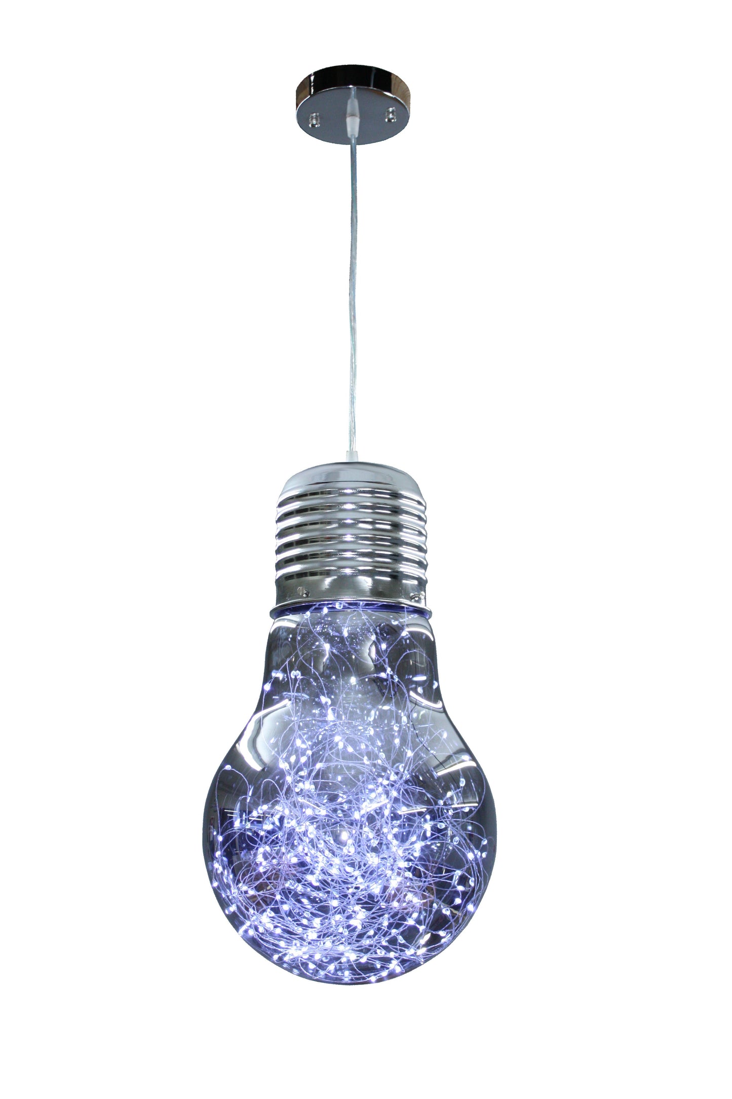 Smoked LED Bulb Pendant Light