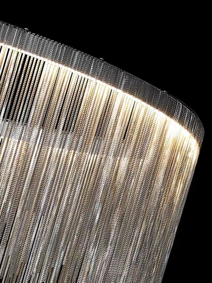 Silver Waterfall Led Chain Pendant Light