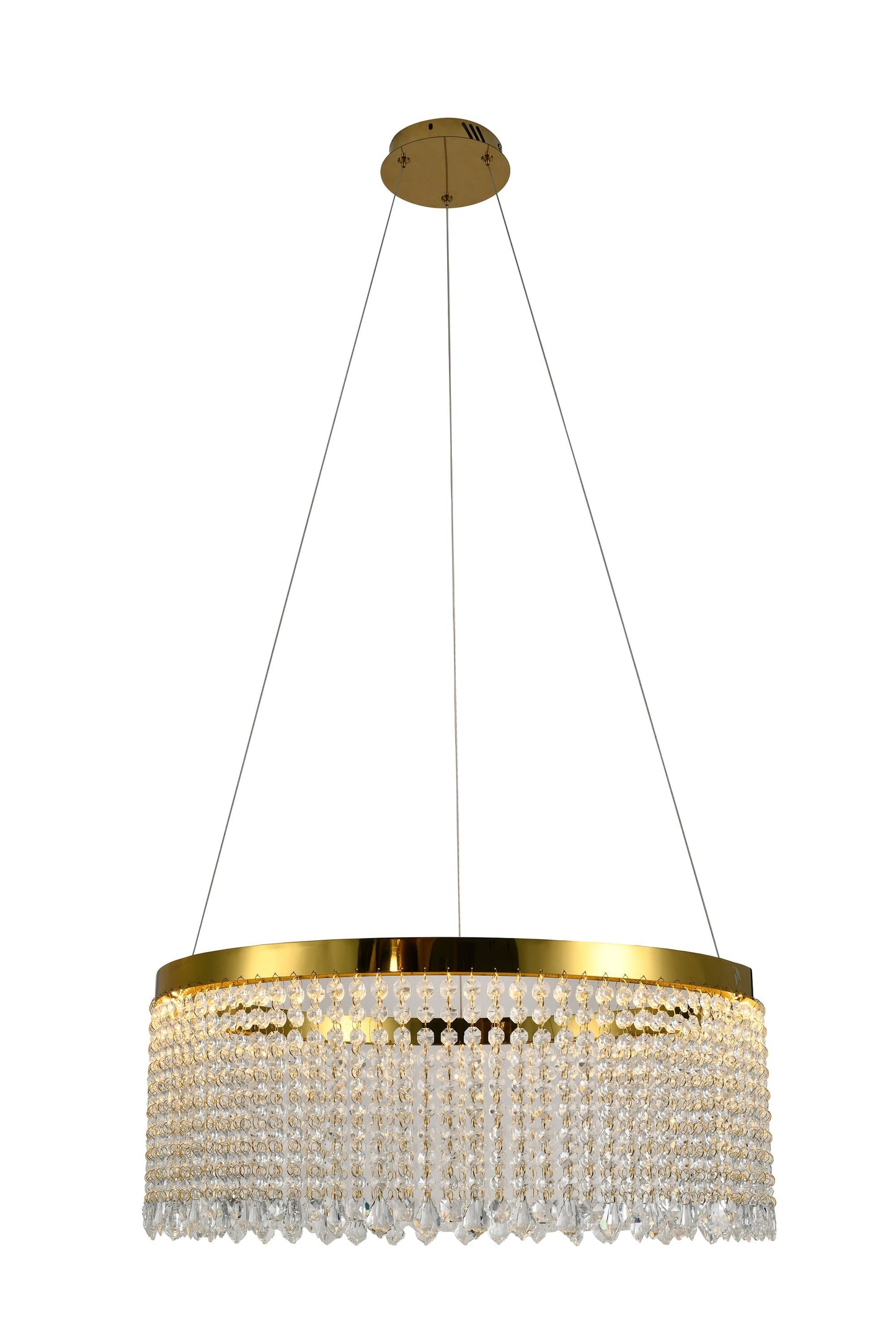 Elle Crystal Waterfall Gold Chandelier