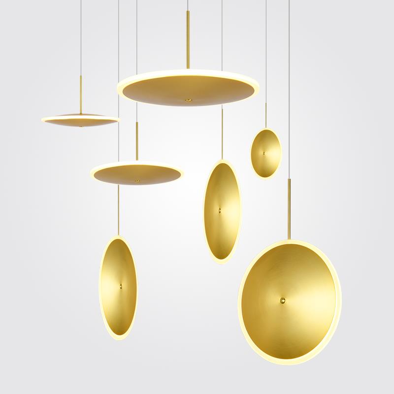 UFO Gold Pendant Light Large