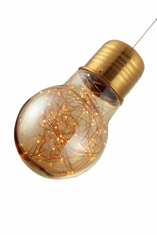 Gold Stars Bulb Pendant Light