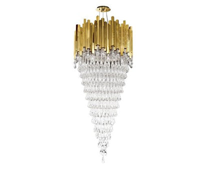 Aqua Gold Chandelier