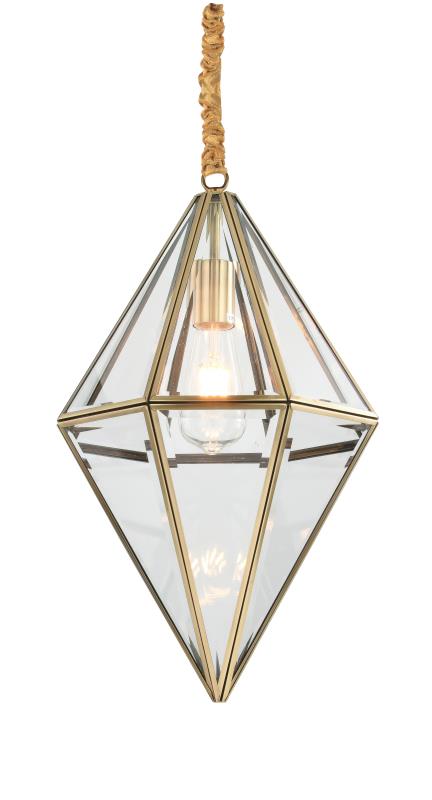 Brass Diamond Pendant Light