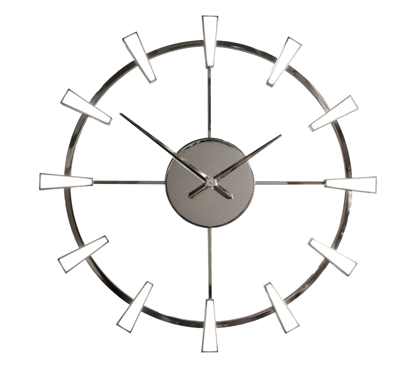 Chrome Skeleton Led Wall Clock Light - 90cm