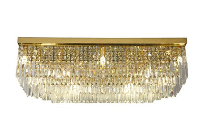 Fendi Gold Rectangle Crystal Chandelier