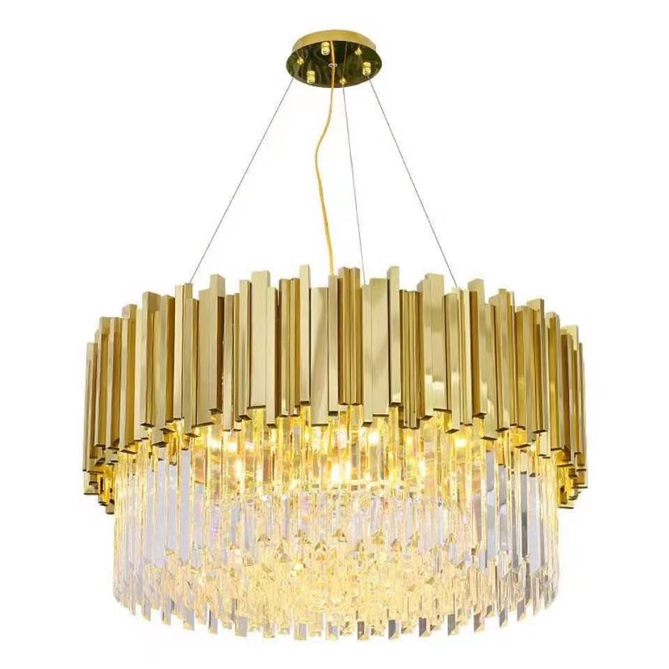 Miraggio Gold Round Crystal Chandelier Large - 80cm