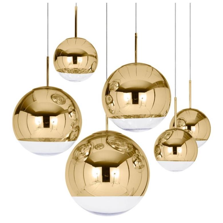 Gold Ocean Ball Pendant Light