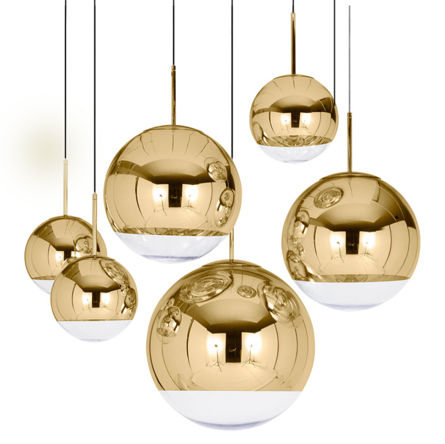 Gold Ocean Ball Pendant Light