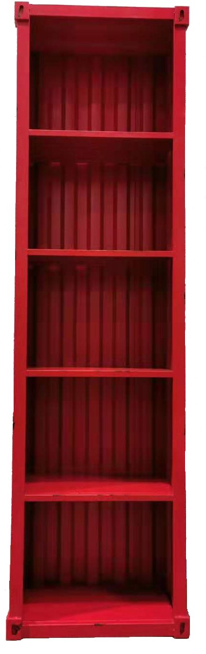 Industrial Container Bookcase Red