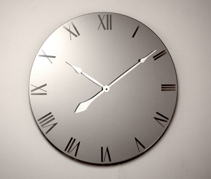 Mirrored Wall Clock Led Back Light - 100cm