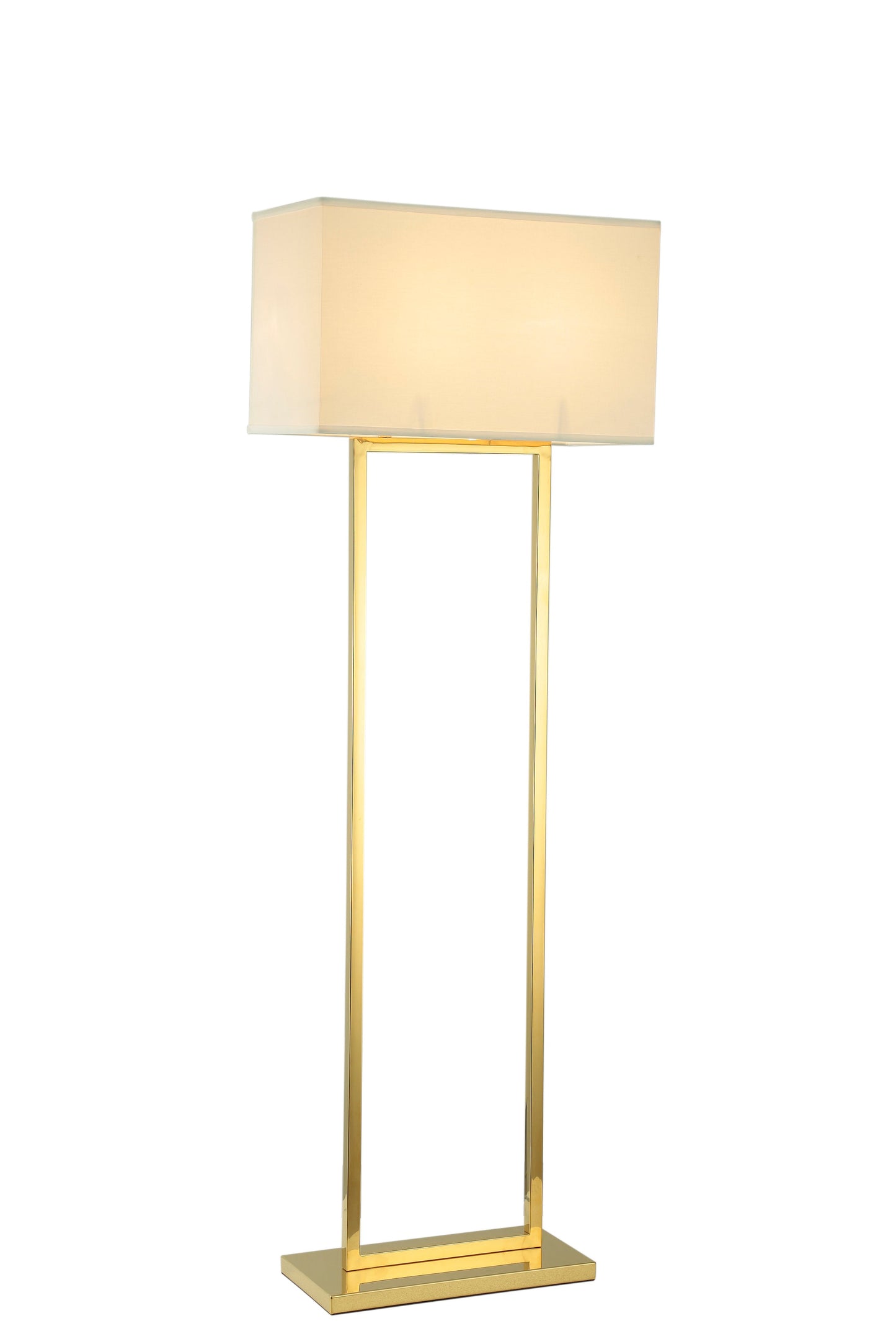 Rectangle Gold Floor Lamp