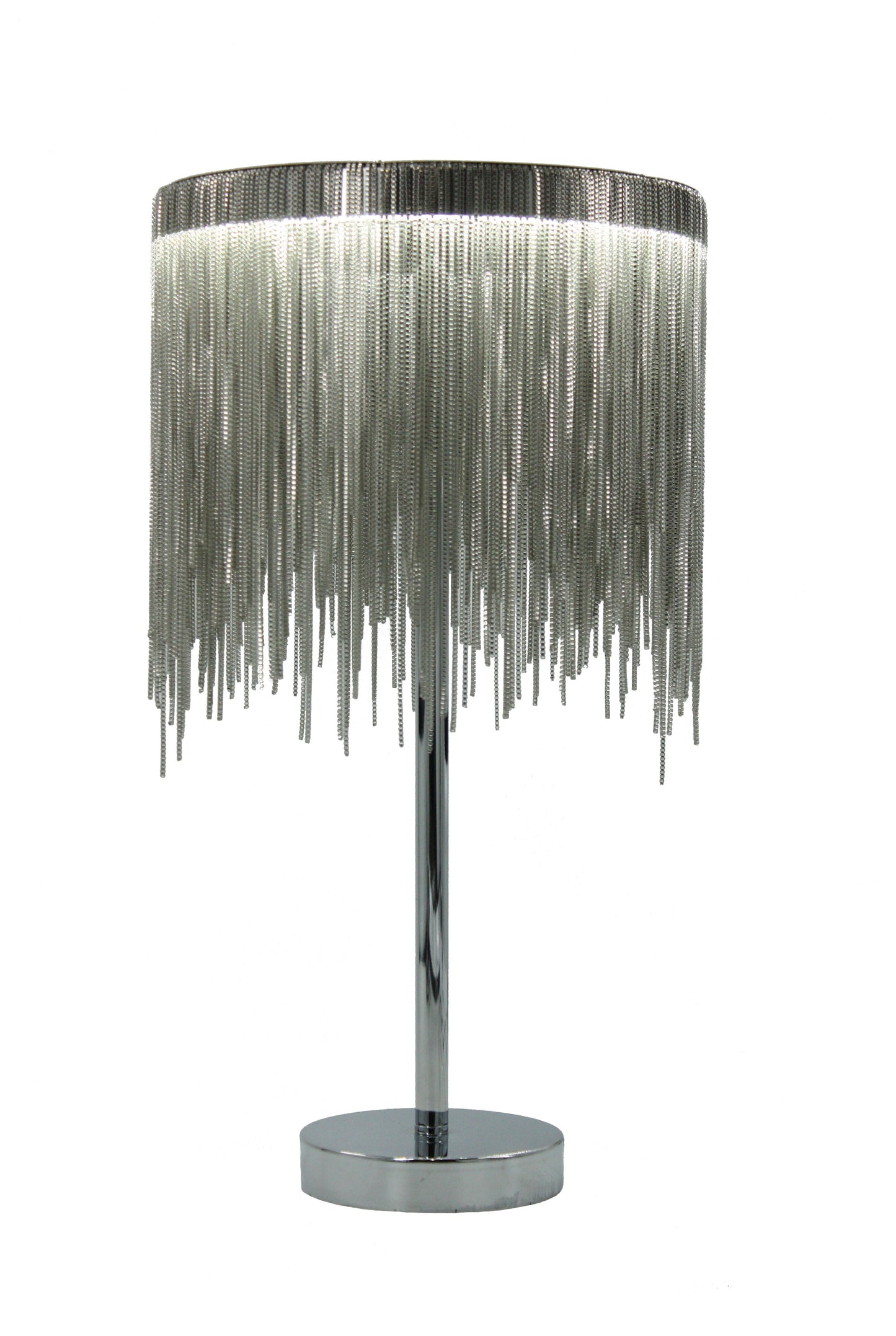 Silver Waterfall Chain Table Lamp