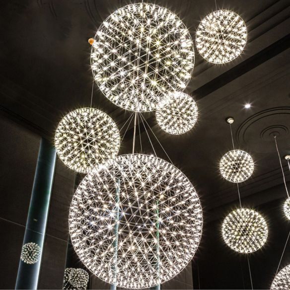 Sparkle Chrome Silver Starburst Chandelier Extra Large - 80cm