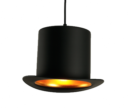 Top Hat Black Gold Pendant Lamp