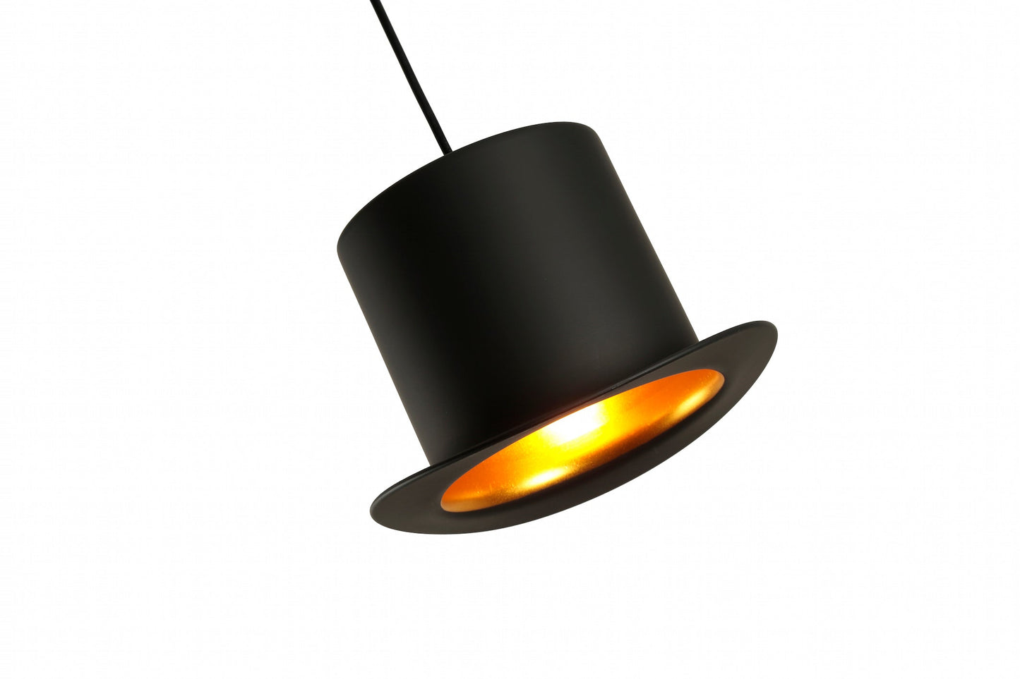 Top Hat Black Gold Pendant Lamp