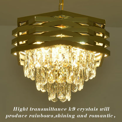 Torro Gold Crystal Chandelier Pendant Light Small - 40cm