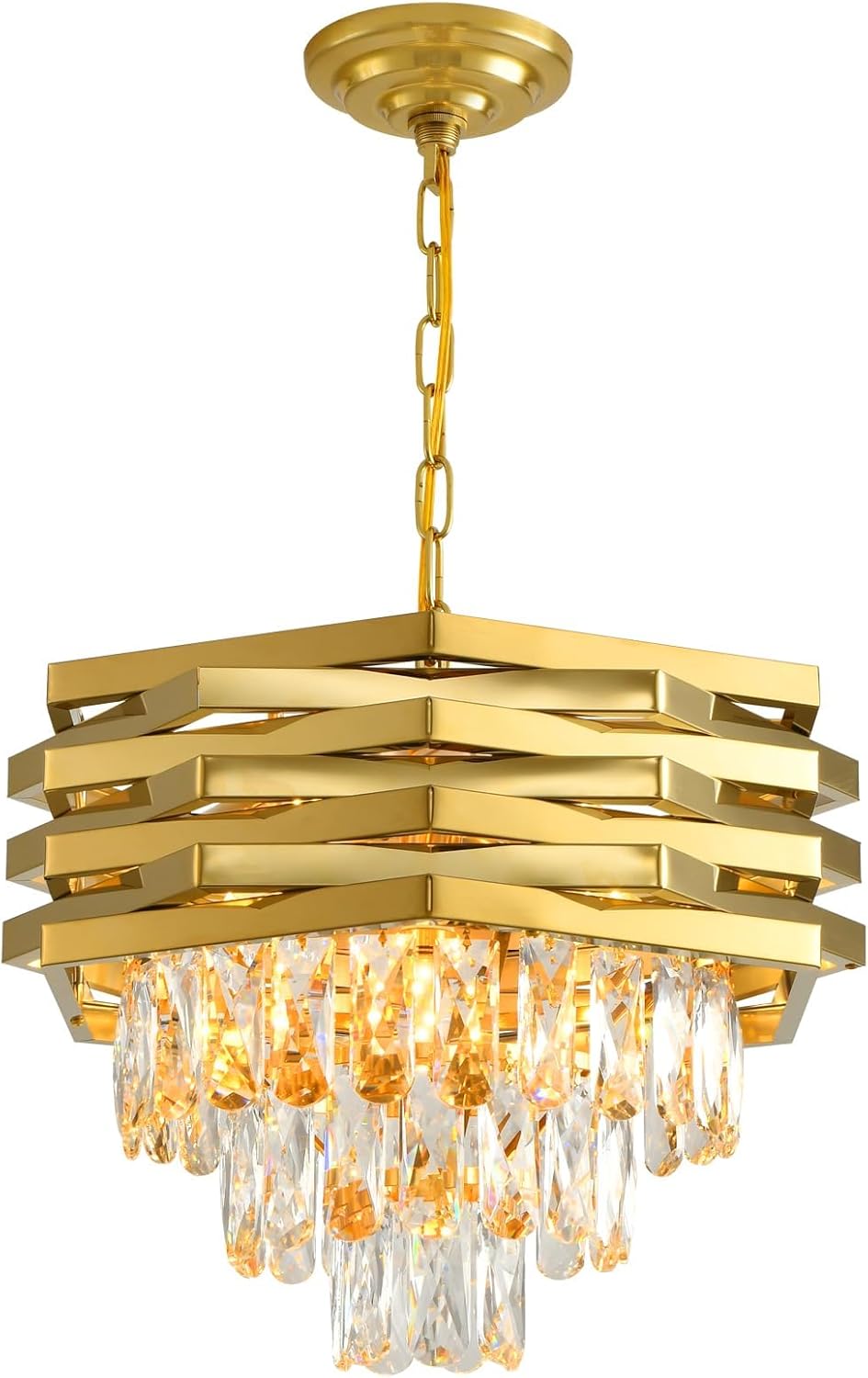 Torro Gold Crystal Chandelier Pendant Light Small - 40cm