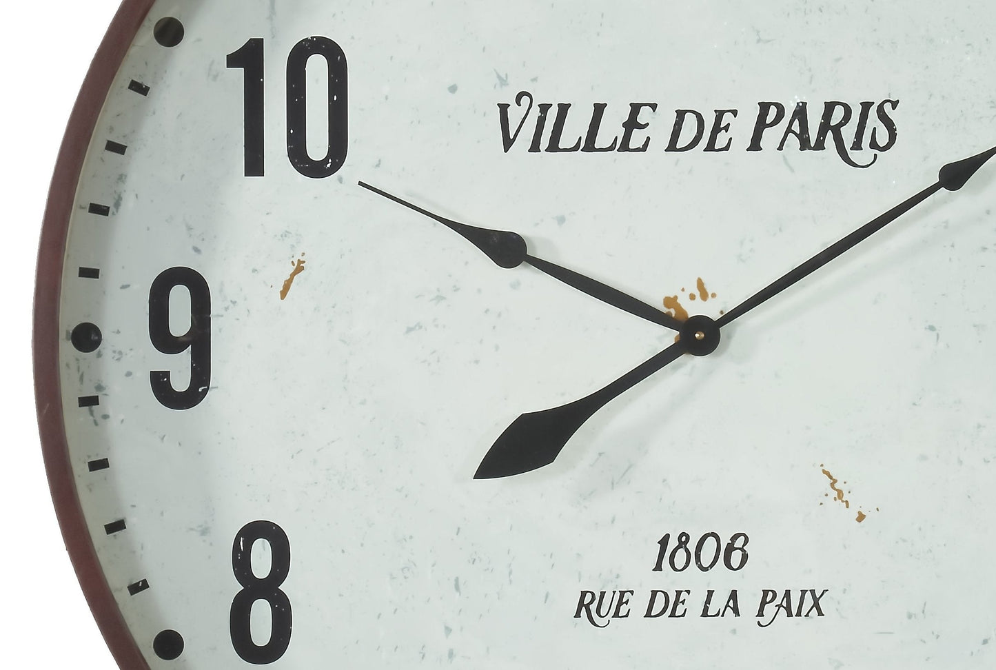 Ville de Paris Brown Leather Wall Clock